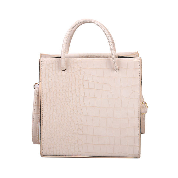 Sieviešu kvadrātveida soma ar reljefu ādu