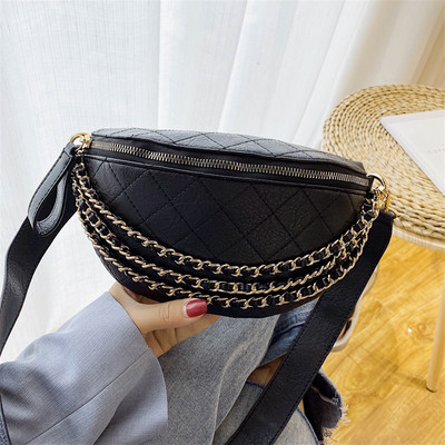 Geantă de damă de ultimă oră cu lanțuri metalice