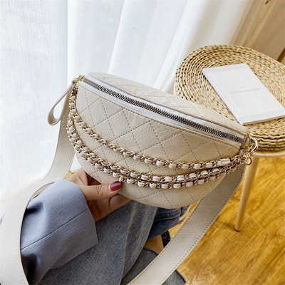 Geantă de damă de ultimă oră cu lanțuri metalice