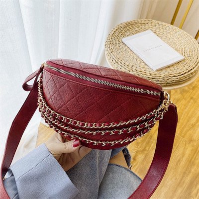 Geantă de damă de ultimă oră cu lanțuri metalice