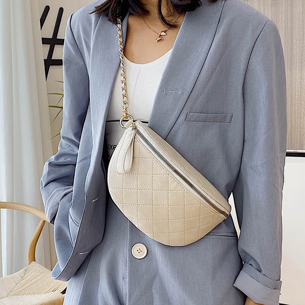 Geantă de damă de ultimă oră cu lanțuri metalice