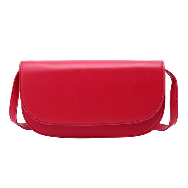 Γυναικεία τσάντα ώμου νέου μοντέλου από οικολογικό δέρμα σε κόκκινο και μαύρο χρώμα