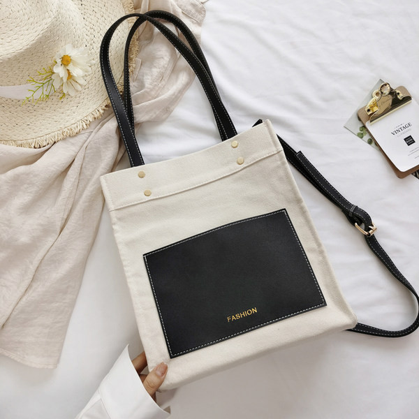 Καθημερινή γυναικεία υφασμάτινη τσάντα  με επιγραφή