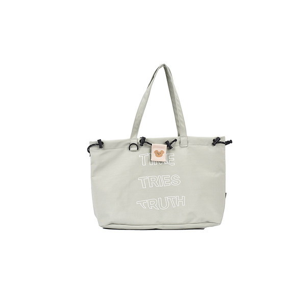 Καθημερινή τσάντα με επιγραφές και κορδόνια