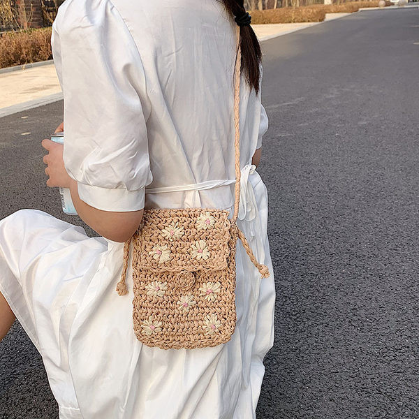 Geanta de umar de dama de zi cu paie