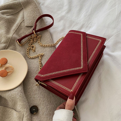 Μοντέρνη τσάντα eco σουέτ με μακριά λαβή