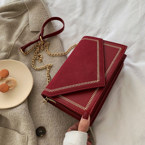 Μοντέρνη τσάντα eco σουέτ με μακριά λαβή