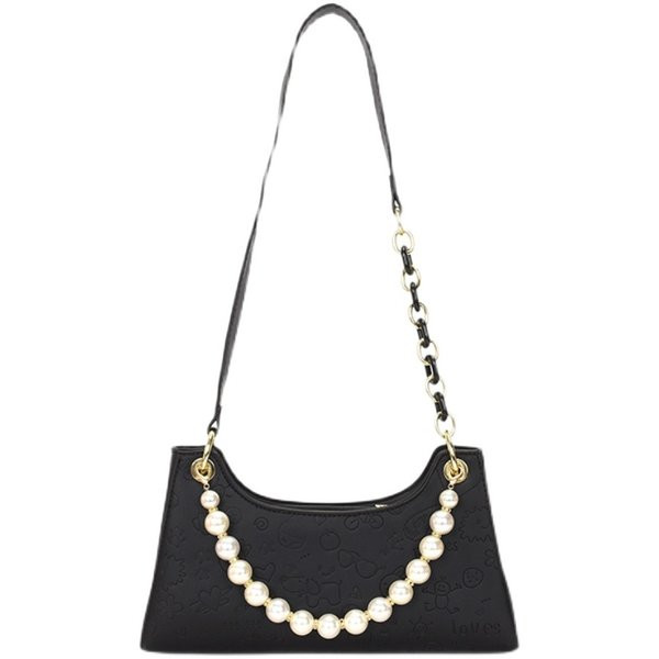 Κομψή γυναικεία τσάντα με πέρλες σε διάφορα χρώματα