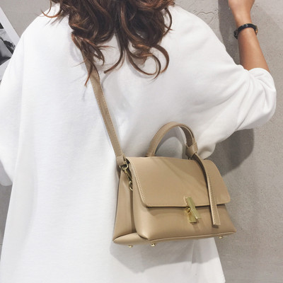 Γυναικεία έκο δερμάτινη τσάντα με δύο διαμερίσματα και λαβές