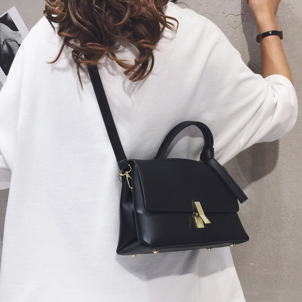 Γυναικεία έκο δερμάτινη τσάντα με δύο διαμερίσματα και λαβές