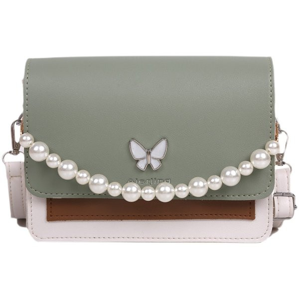 Γυναικεία τσάντα με μαργαριτάρια και μακριά λαβή