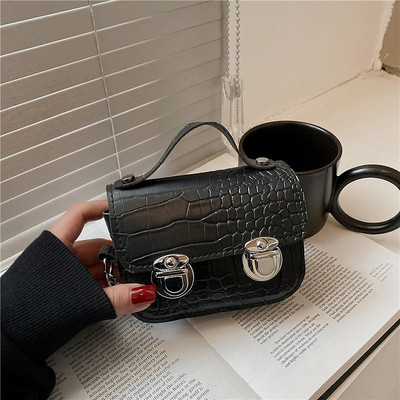 Σύγχρονη μικρή τσάντα με μεταλλική στερέωση