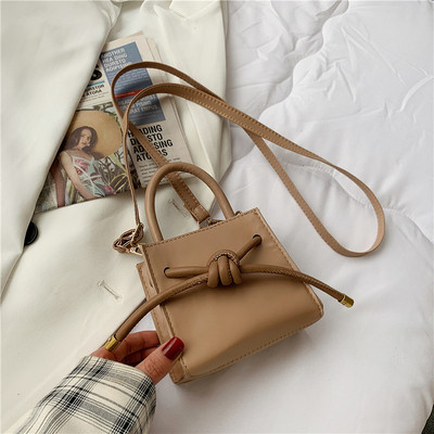 Έκο δερμάτινη γυναικεία τσάντα με κορδόνια