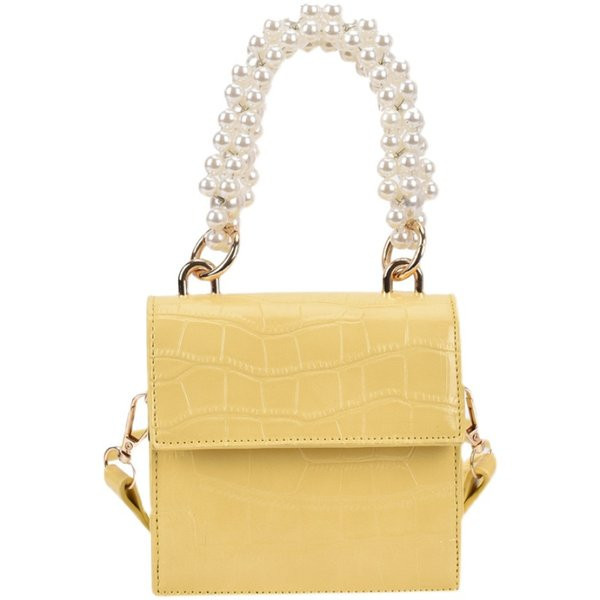 Sieviešu maza somiņa ar pērļu rokturi vairākās krāsās