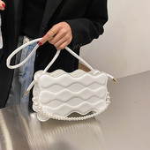 Jauna modeļa sieviešu soma ar pērlēm un garu rokturi