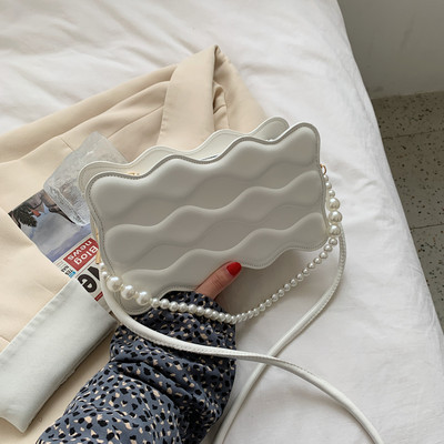 Jauna modeļa sieviešu soma ar pērlēm un garu rokturi