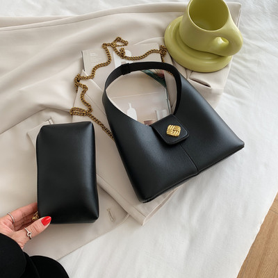 Γυναικεία έκο δερμάτινη τσάντα με μακριά αλυσίδα - πολλά χρώματα