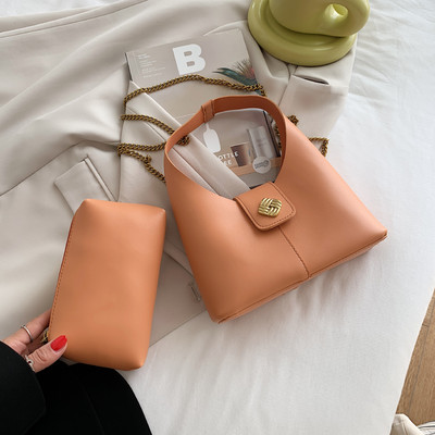 Γυναικεία έκο δερμάτινη τσάντα με μακριά αλυσίδα - πολλά χρώματα