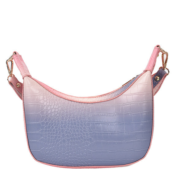 Γυναικεία τσάντα με ρέοντα χρώματα με μακριά λαβή