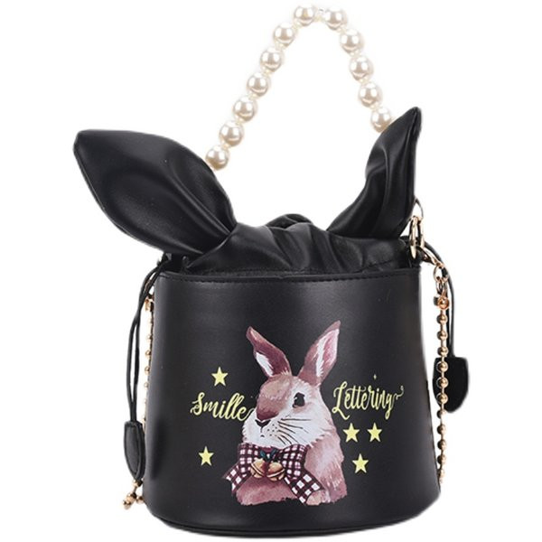 Γυναικεία τσάντα με κορδέλα και χρώμα απλικέ