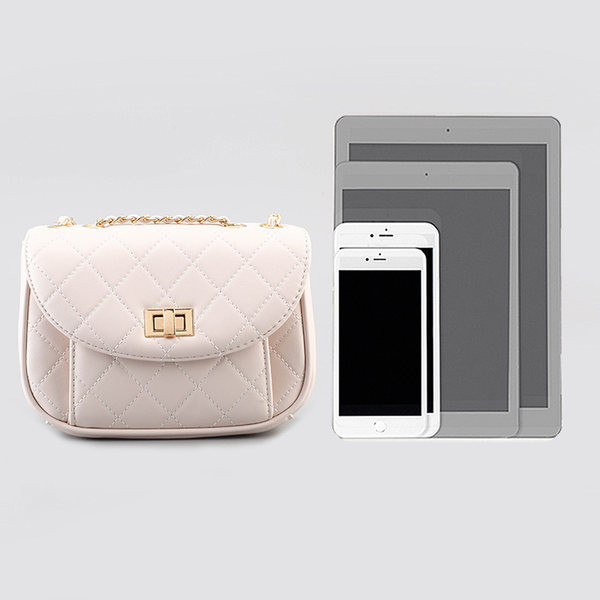 Geanta mica din piele cu lant metalic pentru femei