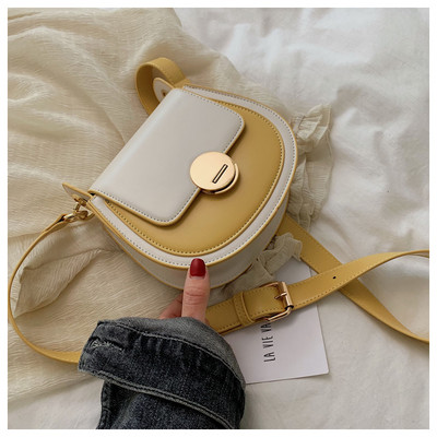 Μικρή έκο δερμάτινη τσάντα νέο μοντέλο με μεταλλική στερέωση