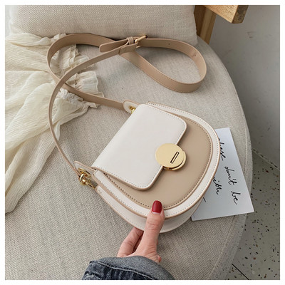 Μικρή έκο δερμάτινη τσάντα νέο μοντέλο με μεταλλική στερέωση