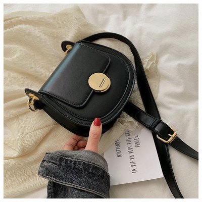 Μικρή έκο δερμάτινη τσάντα νέο μοντέλο με μεταλλική στερέωση