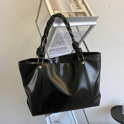 Geanta casual de dama din piele cu maner scurt