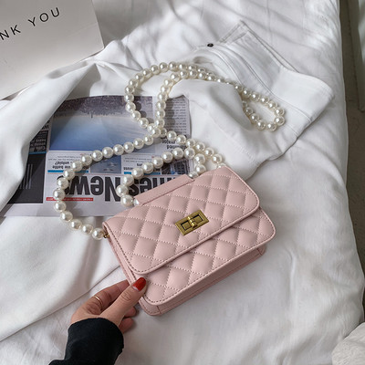 Geanta de dama din piele cu maner lung si scurt sidefat