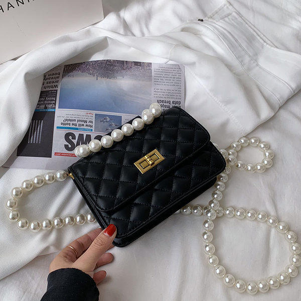 Geanta de dama din piele cu maner lung si scurt sidefat