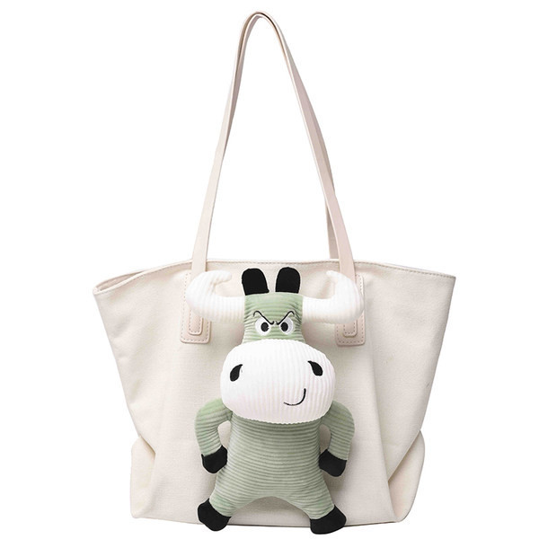 Γυναικεία τσάντα από ύφασμα και βελούδινα παιχνίδια