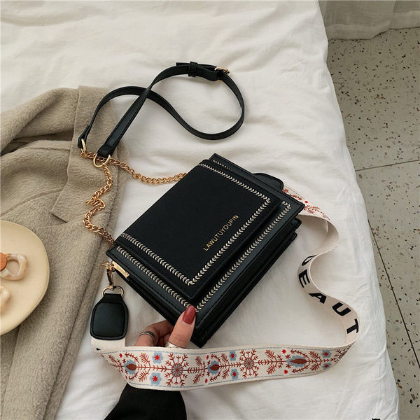 Geanta mica de dama cu doua manere - textil si piele