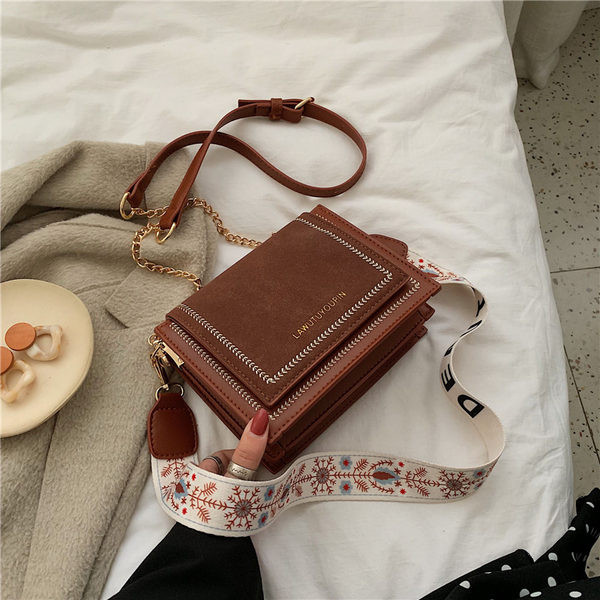 Geanta mica de dama cu doua manere - textil si piele