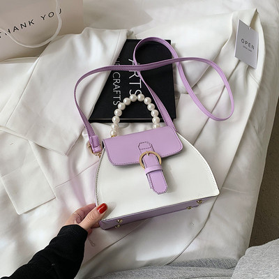 Geanta de dama eleganta cu catarama si perle