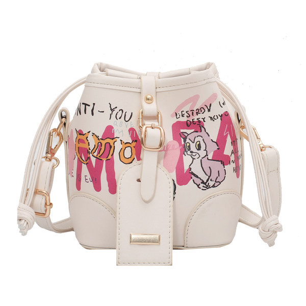 Geanta dama cu catarama si aplicatie colorata