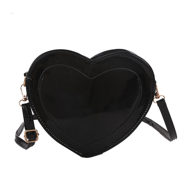Γυναικεία τσάντα σε σχήμα καρδιάς με μακριά λαβή
