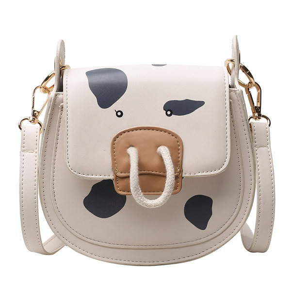 Γυναικεία τσάντα από οικολογικό δέρμα με μακριά λαβή και απλικέ