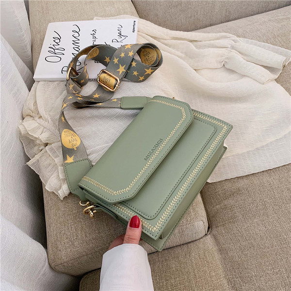 Μικρή έκο δερμάτινη τσάντα με υφασμάτινη λαβή