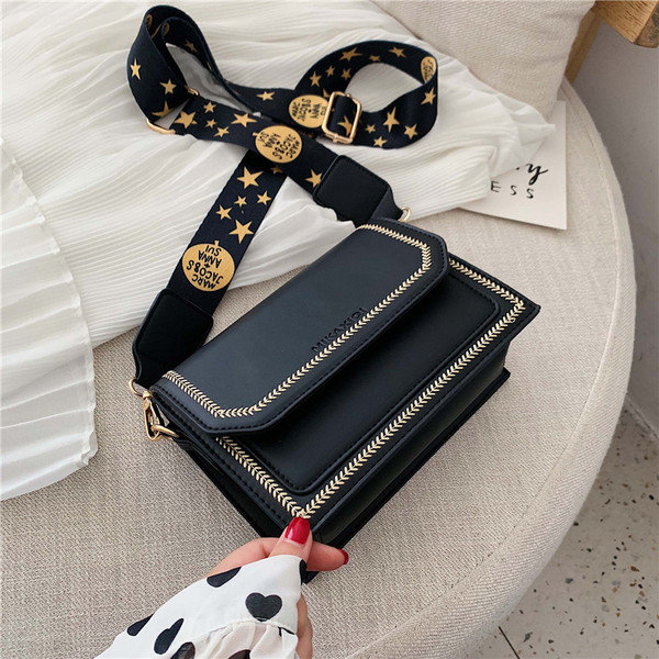 Μικρή έκο δερμάτινη τσάντα με υφασμάτινη λαβή