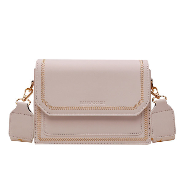 Μικρή έκο δερμάτινη τσάντα με υφασμάτινη λαβή