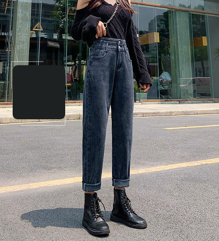 Blugi de dama cu talie inalta model slim