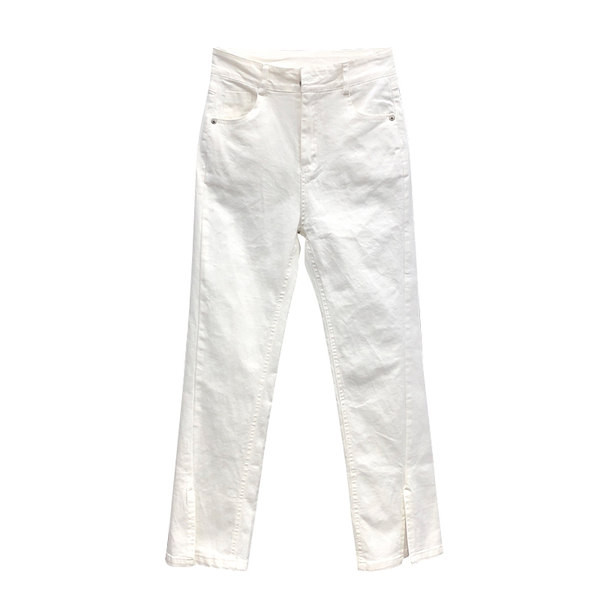 Sieviešu džinsi ar šķēlumiem un augstu vidukli