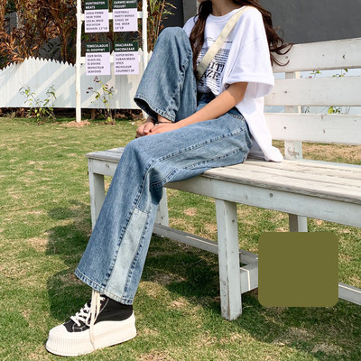 Blugi de dama cu picioare largi si buzunare