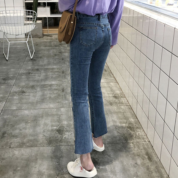 Pantaloni dama de primavara cu talie inalta - model asimetric