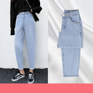 Casual γυναικεία τζιν με υψηλή μέση - πολλά χρώματα
