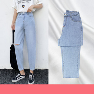 Casual γυναικεία τζιν με υψηλή μέση - πολλά χρώματα