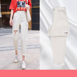 Casual γυναικεία τζιν με υψηλή μέση - πολλά χρώματα