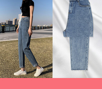 Casual γυναικεία τζιν με υψηλή μέση - πολλά χρώματα