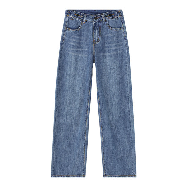 Blugi casual cu talie inalta si buzunare